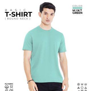 Mint Green Basic Round Neck T-Shirt