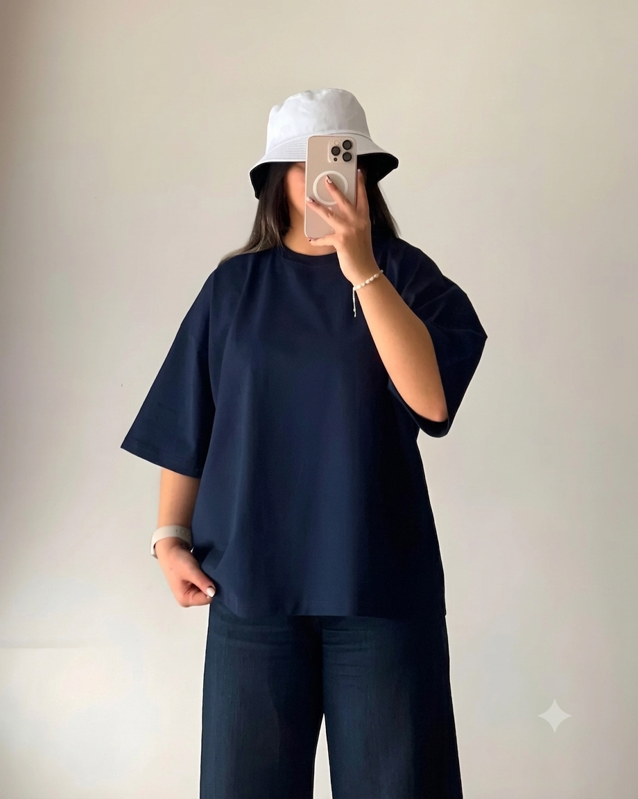 Oversized Navy Blue T-Shirt